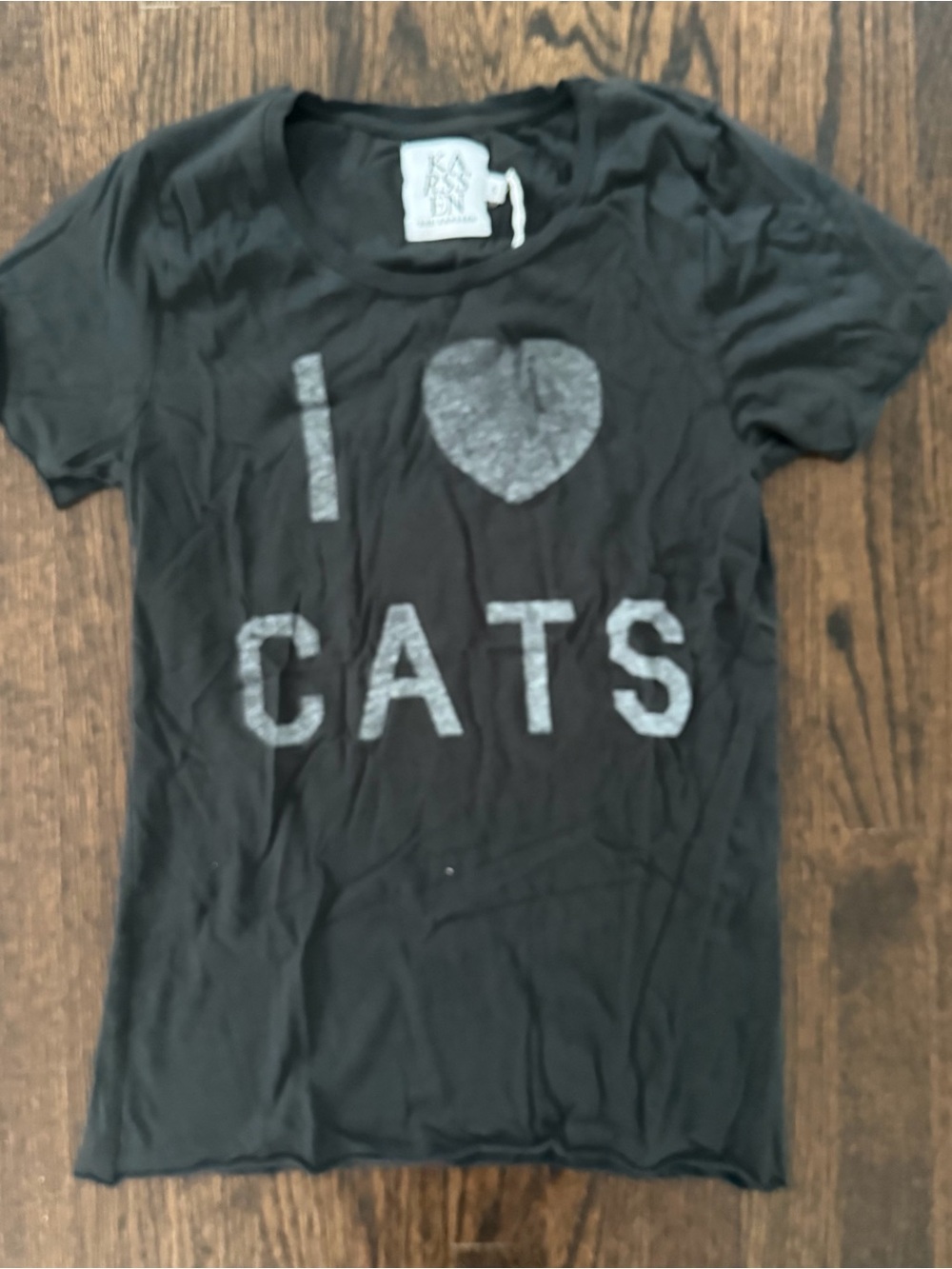 I Love Cats Graphic Tee - Black